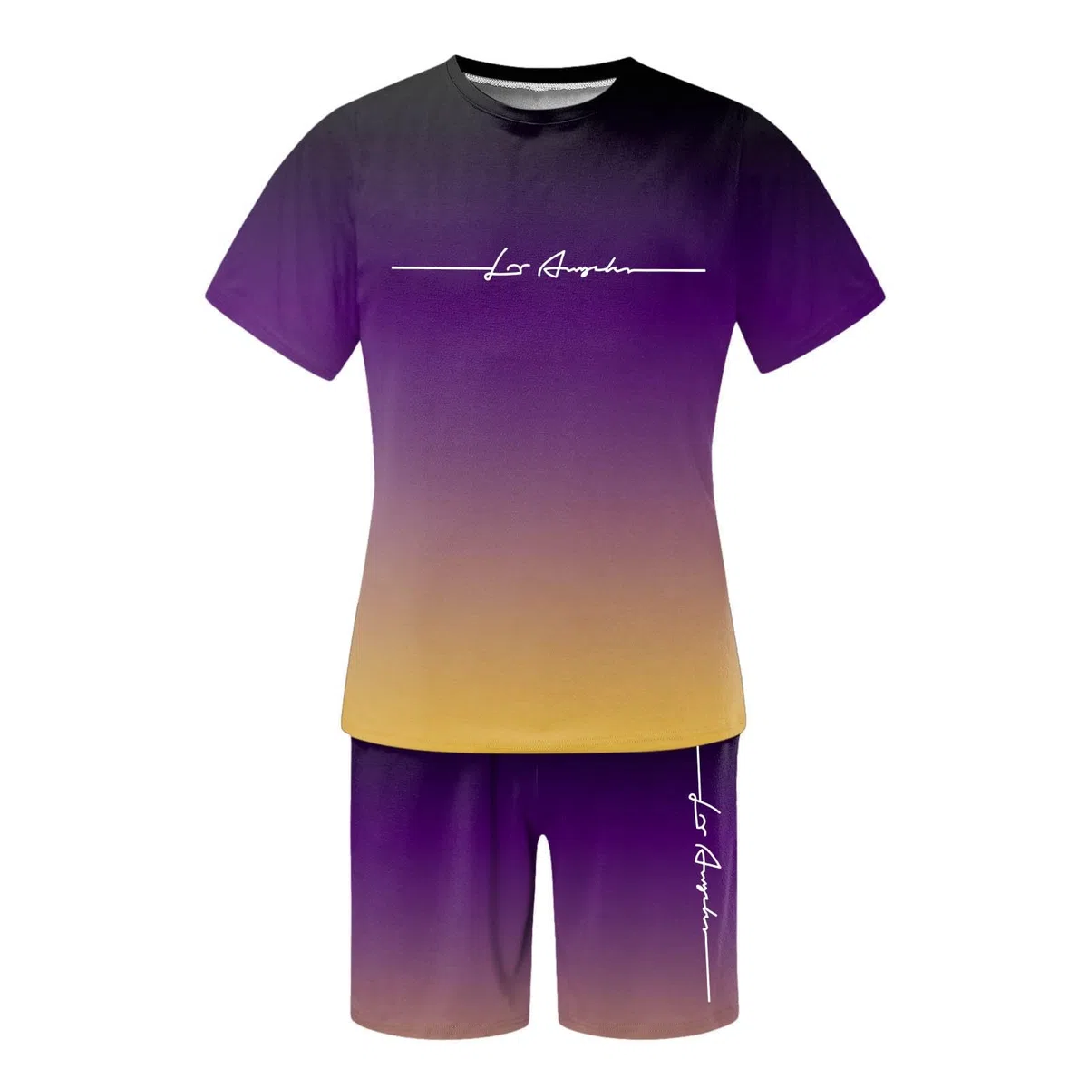 Sommer Outfit Herren Strand, Trainingsanzug Baggy Jogginganzug mit Aufdruck Zweiteiliges Freizeit Sportanzug Komfort Lässig 2 Teiliges Kurze Hose Und T-Shirt Set Bequeme Freizeitanzug Männer, XXS-6XL