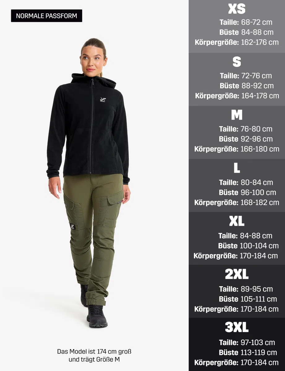 RevolutionRace Hiker Fleece Hoodie für Damen, leichter elastischer Fleece-Hoodie