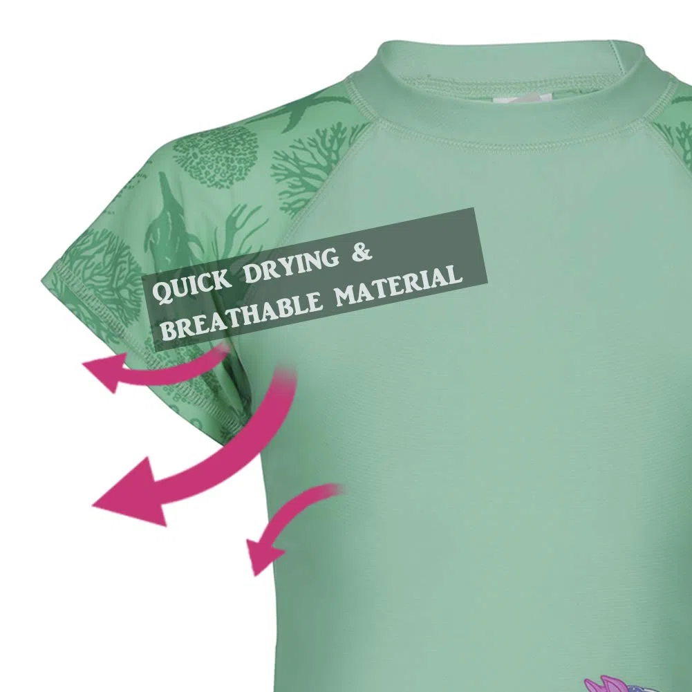 DUSISHIDAN Jungen Mädchen Schwimmbekleidung UV Schutz badeshirt Kinder Bademode Bade-Set