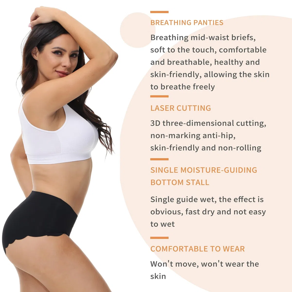 Damen Unterhose Nahtlos Unterwäsche Damen Hipster Slip Damen Hochwertige Modal Unterwäsche Leicht Und Antibakteriell Mittel Taille Seamless Schlüpfer Damen Slips Mehrpack