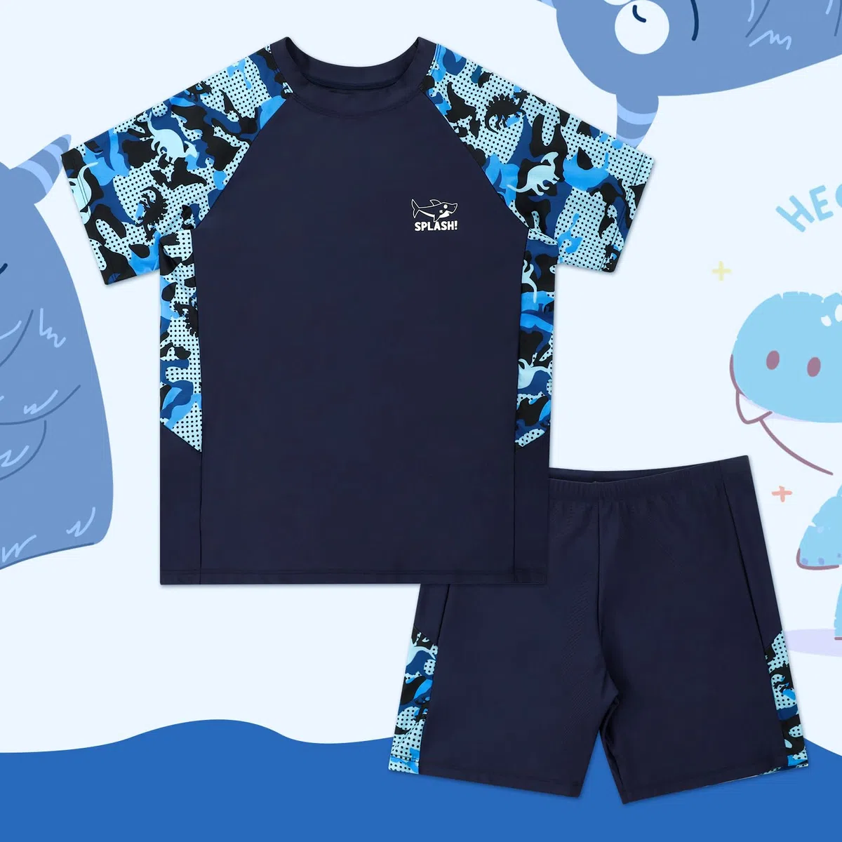 UV Badebekleidung Jungen Kurzarm Schutzkleidung Kinder Badeanzug Bademode