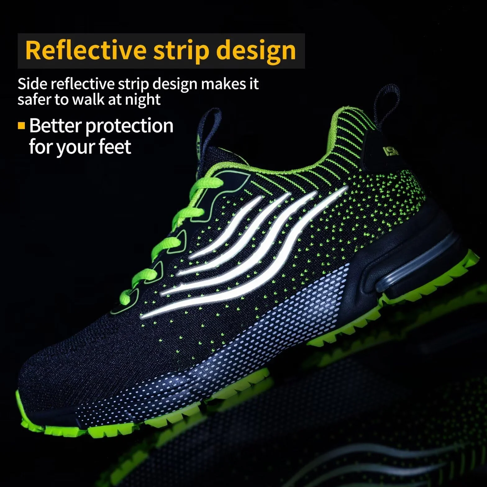 ISOOUS Sicherheitsschuhe Herren Damen Arbeitsschuhe Leicht Atmungsaktiv rutschfest Stahlkappe Schutzschuhe