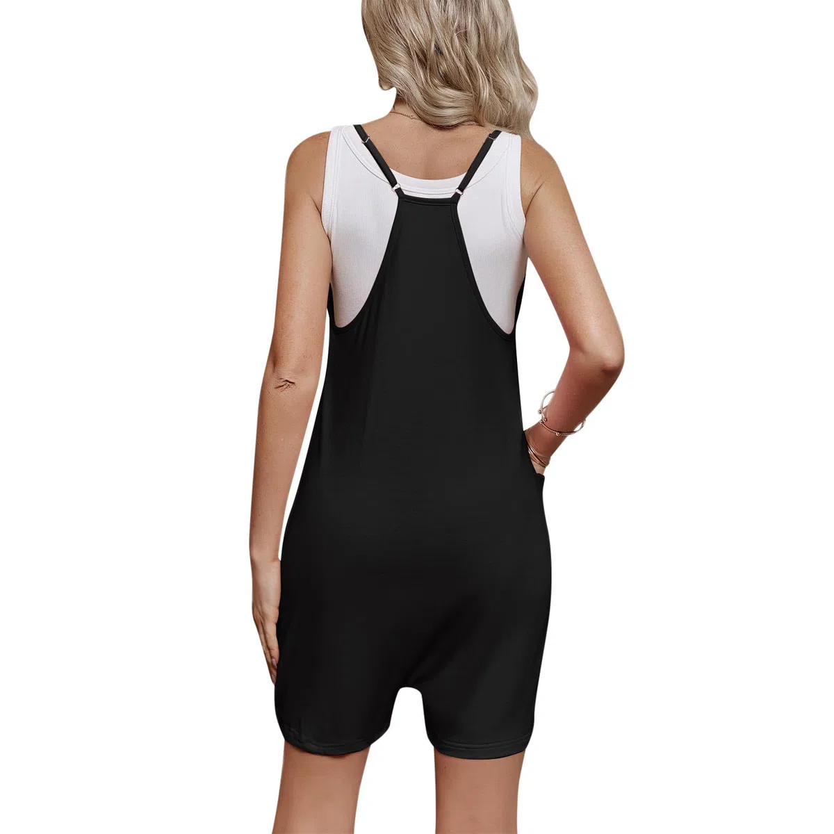 Jumpsuit Umstands Damen Sommer Locker Nursing Overall Ärmelloser Spaghettiträger Mutterschaft Playsuit Baggy Latzhosen Hohe Taille Stillstrampler Strand Boho Schwangere Romper Umstandsstrampler Shorts