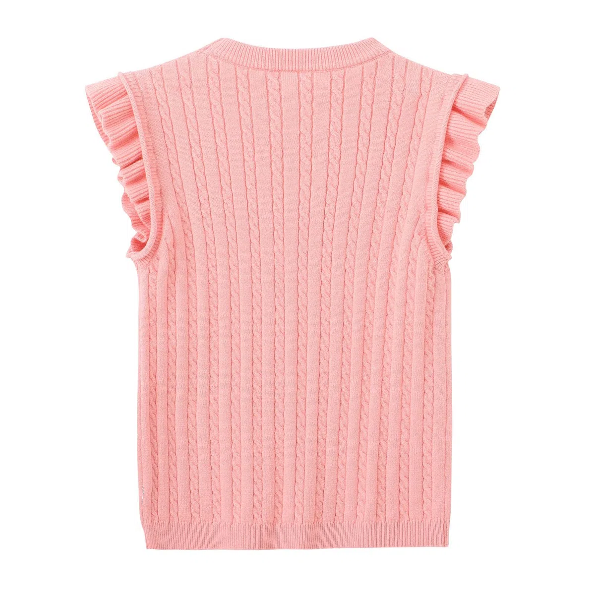 2025 - Kleinkind-Jungen/Mädchen, Rüschenweste, Pullover, ärmellos, warm, Strickwaren, Tops, warmer Ganzkörperanzug für Babys
