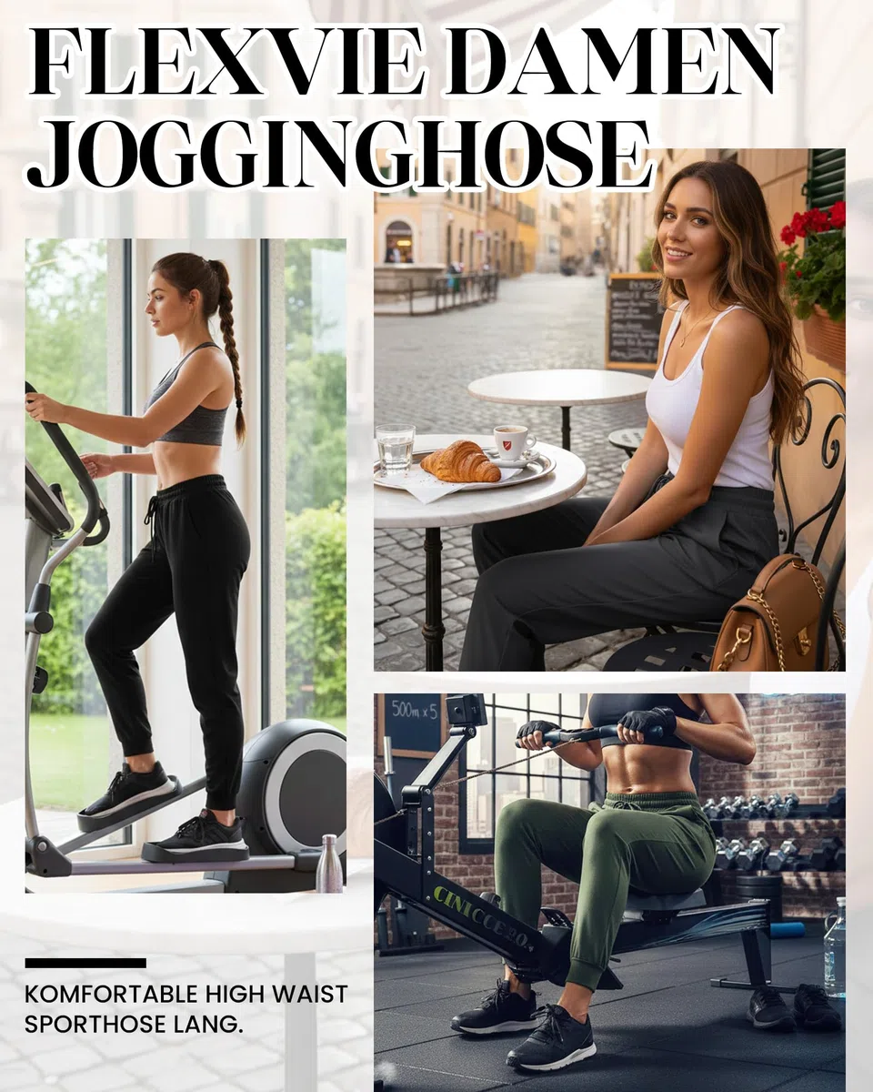 Leichte Jogginghose Damen mit Taschen - Dünne High Waist Sporthose Lang, Weiche Joggpants in vielen Farben, Elastische Trainingshose, Haushose & Loungehose für Frauen