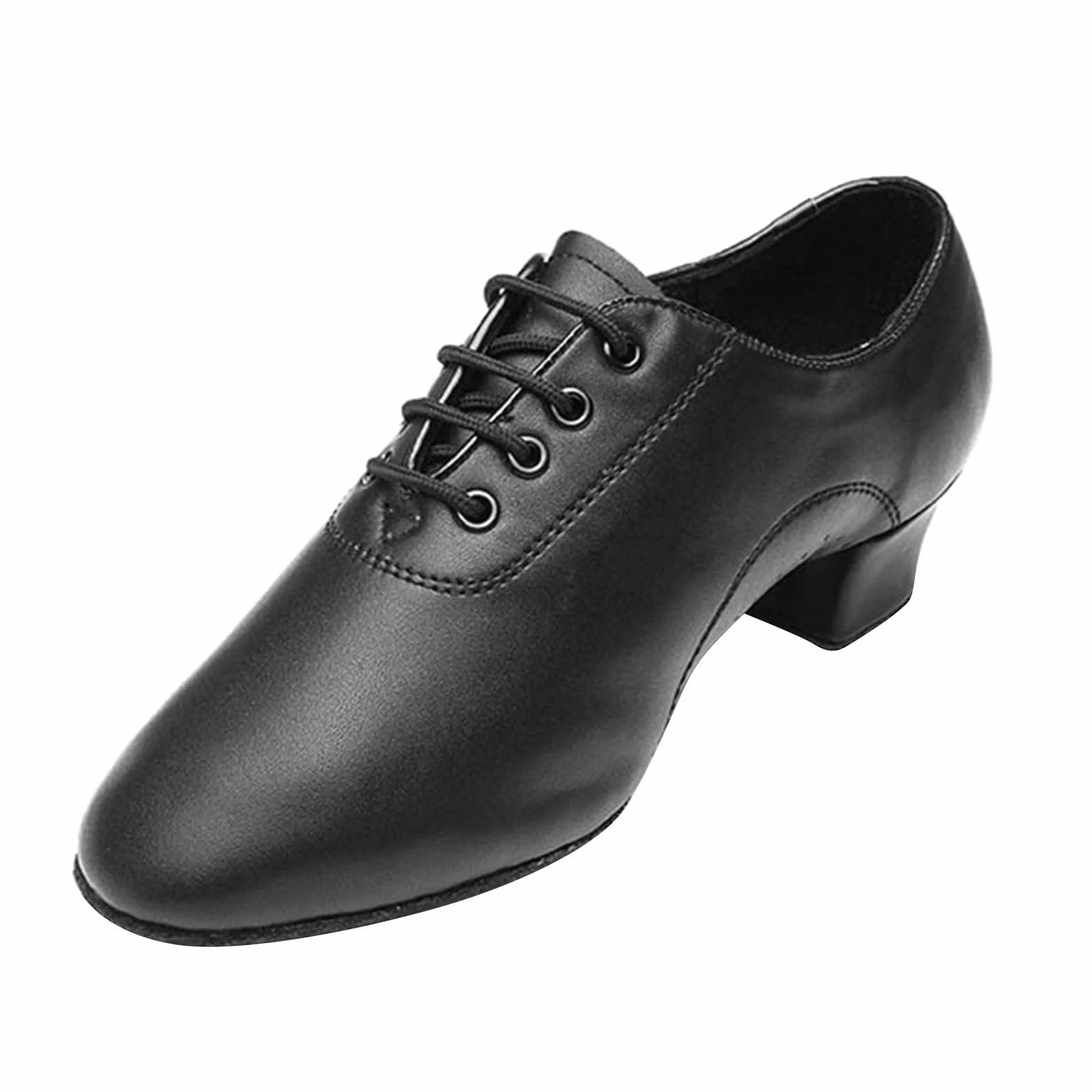 Schuhe Jungen Moderne Tanzschuhe Ballsaal Lateinische Tanzschuhe Einfarbige Lederschuhe zum Schnüren Winterschuhe Kinder Gr. 37 (Black, 32)