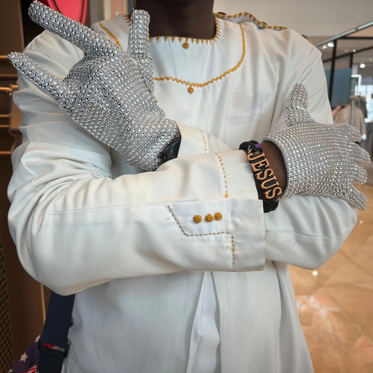 Michael Diamond Handschuh für Kinder Fans Strass Handschuh Punk Rock MJ Handschuhe Weihnachtsgeschenk