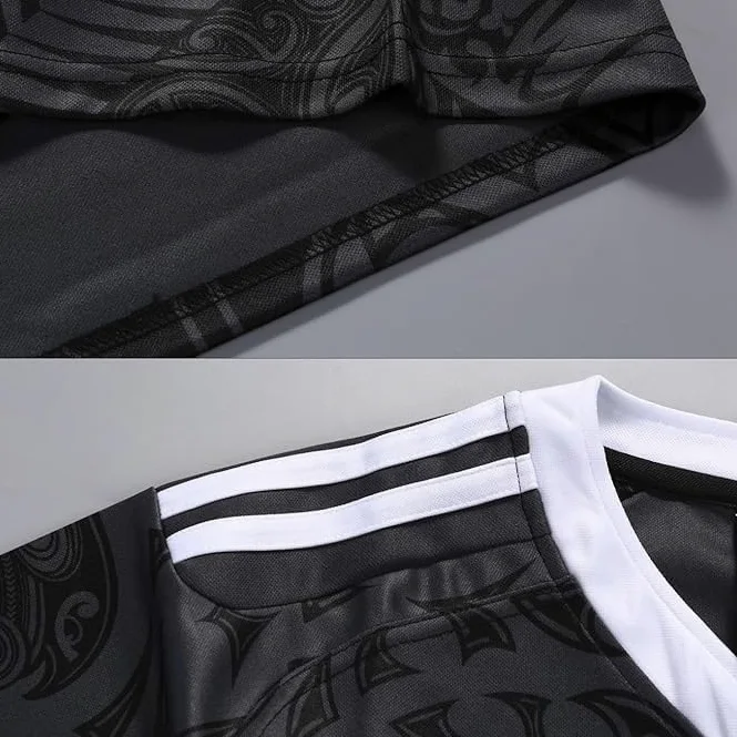 Rugby-Trikot, Rugby-T-Shirt for 100. Jahrestag der neuseeländischen Maori, Fußballtrikot(M)