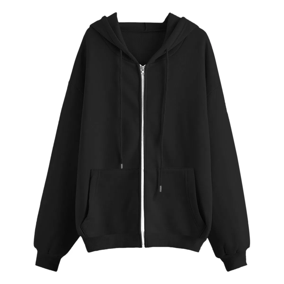 Sweatjacke Damen mit Kapuze Oversized Pullover mit Reißverschluss - Oversize Übergangsjacke Zip Hoodie Herbst Sportjacke Dünne Kapuzenjacke Trainingsjacke Hoody Kapuzenpullover Joggingjacken S-3XL