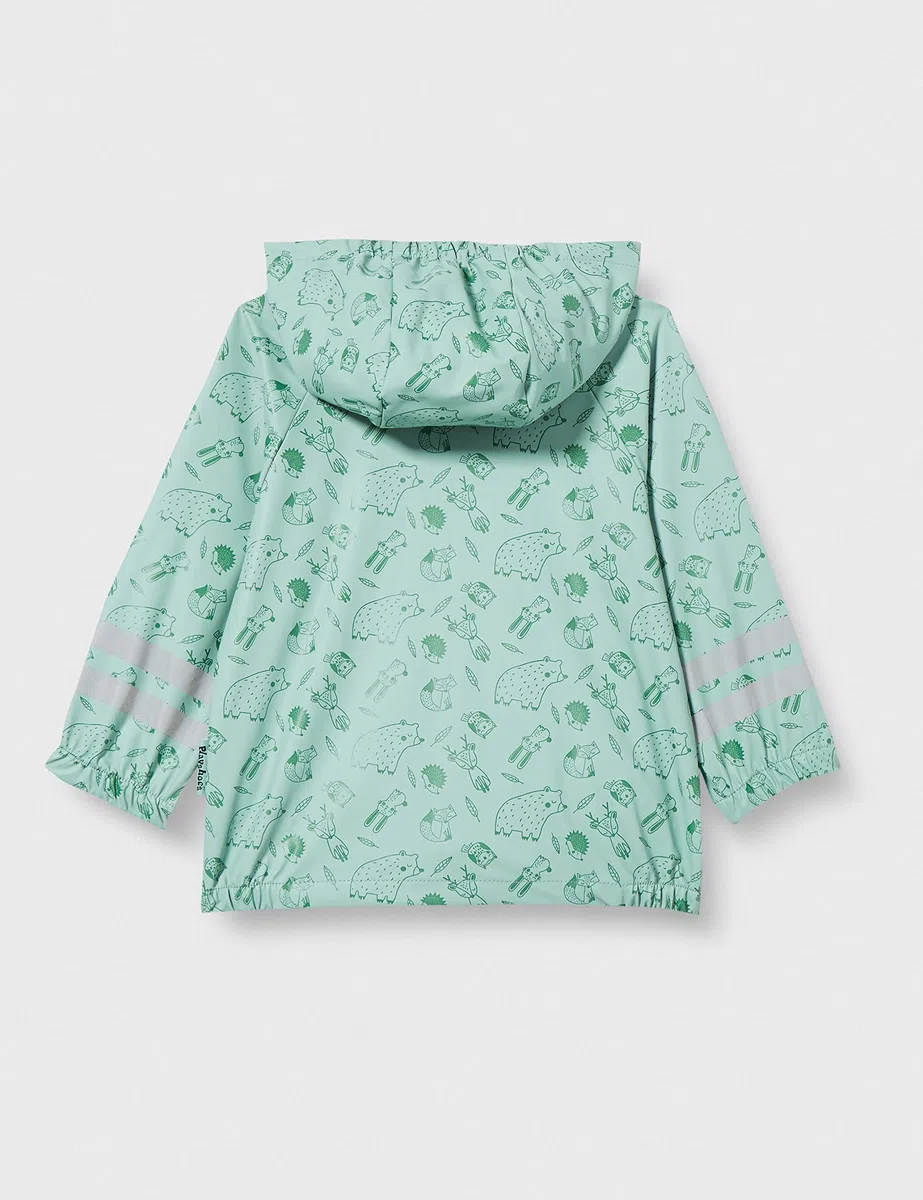 Playshoes Unisex Kinder Regenjacke Wind- und wasserdicht Regenmantel Regenbekleidung