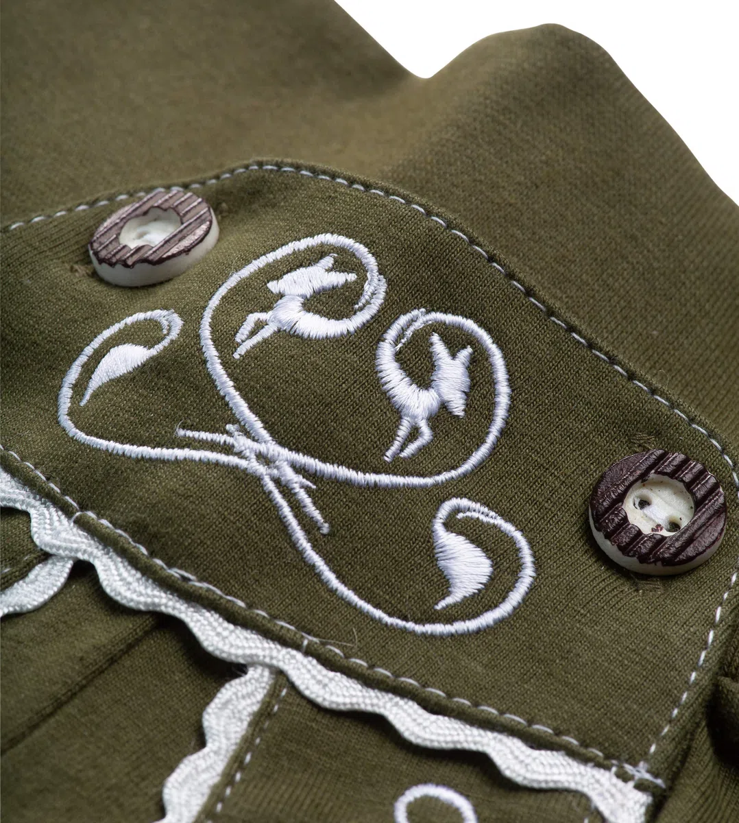 Schöneberger Trachten Couture Baby Stoffhose im Lederhosen Design – Babyhose mit elastischem Bund – Mädchen & Jungen Pumphose Kinderhose REH