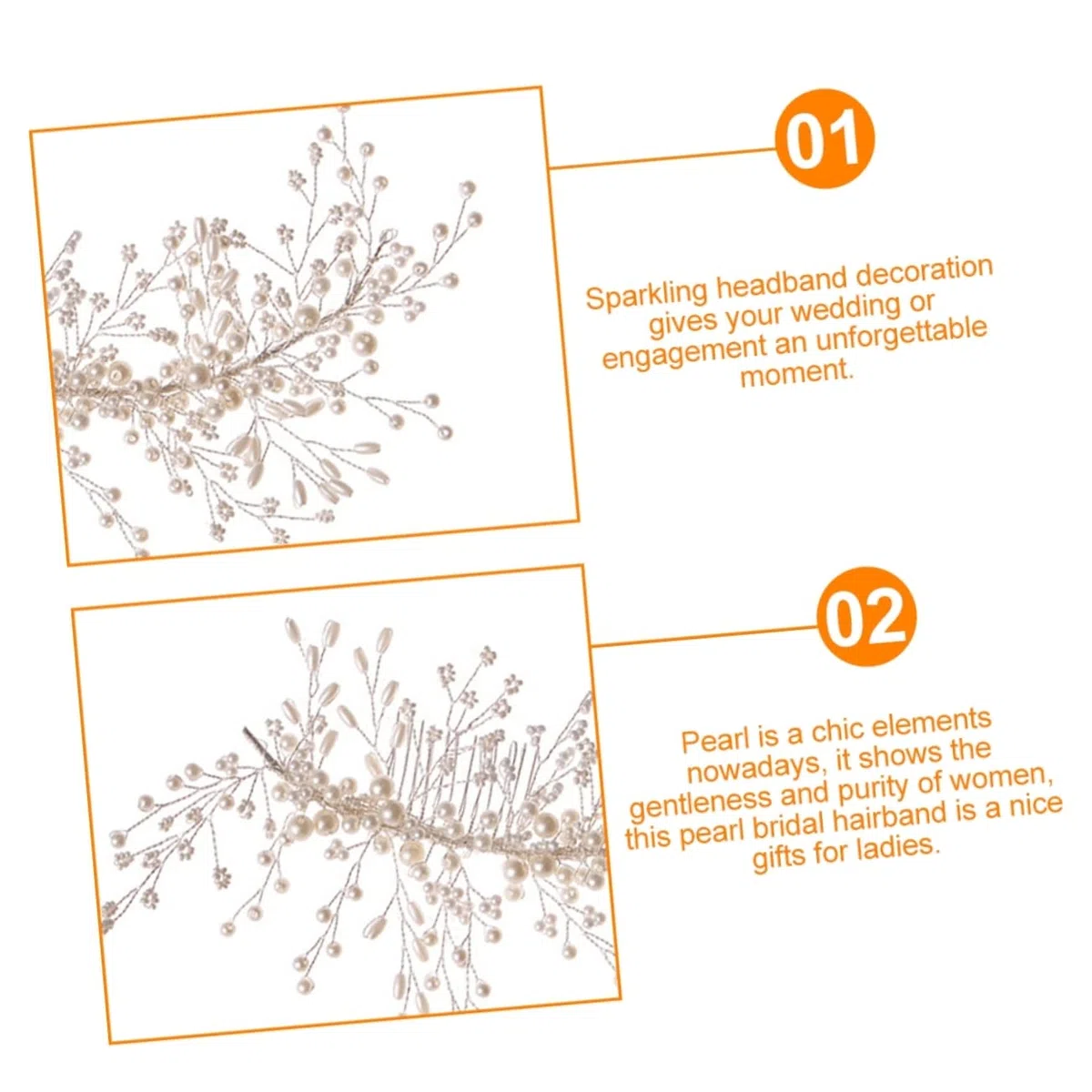 minkissy Geflochtener Perlhaarkamm Perlenkristall Kopfbedeckungen Für Die Perlenhochzeit Haarschmuck Aus Kristall Braut Haarkamm Hochzeitshaar Blüte Abs Kleid Weiß Tischgesellschaft