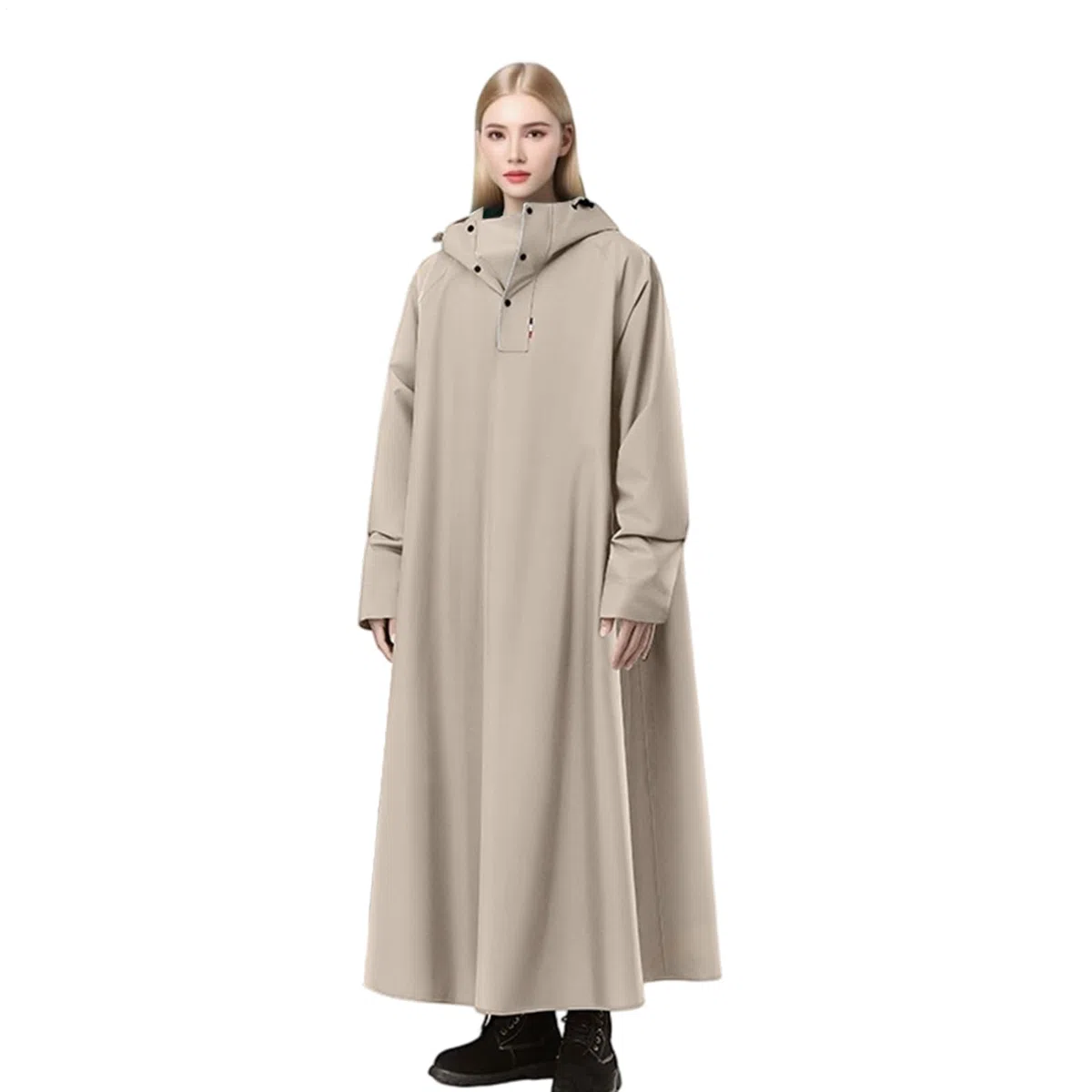 Generisch Erwachsene Ponchos mit Kapuze - Fahrradregenmantel Mit Kapuze - Wiederverwendbar Lang Motorrad Regenponcho Für Damen Herren Scooter Angeln Camping Outdoor Fahrrad