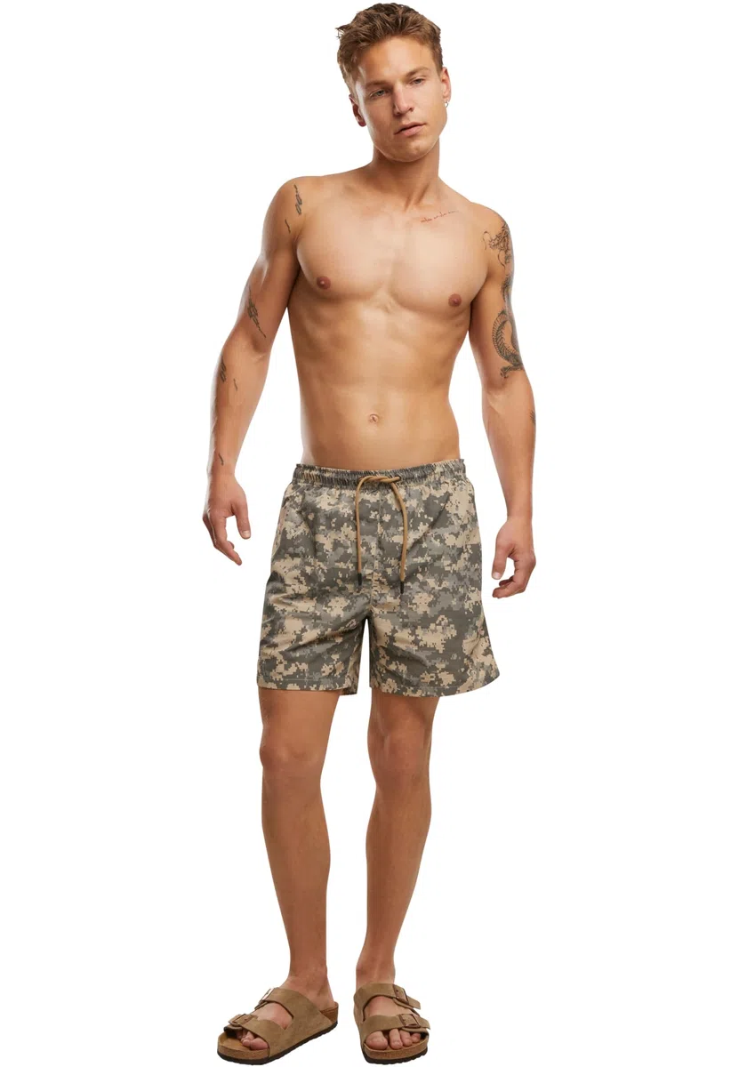 Brandit Swimshorts, Eingrifftaschen, Gesäßtasche mit Reissverschluss