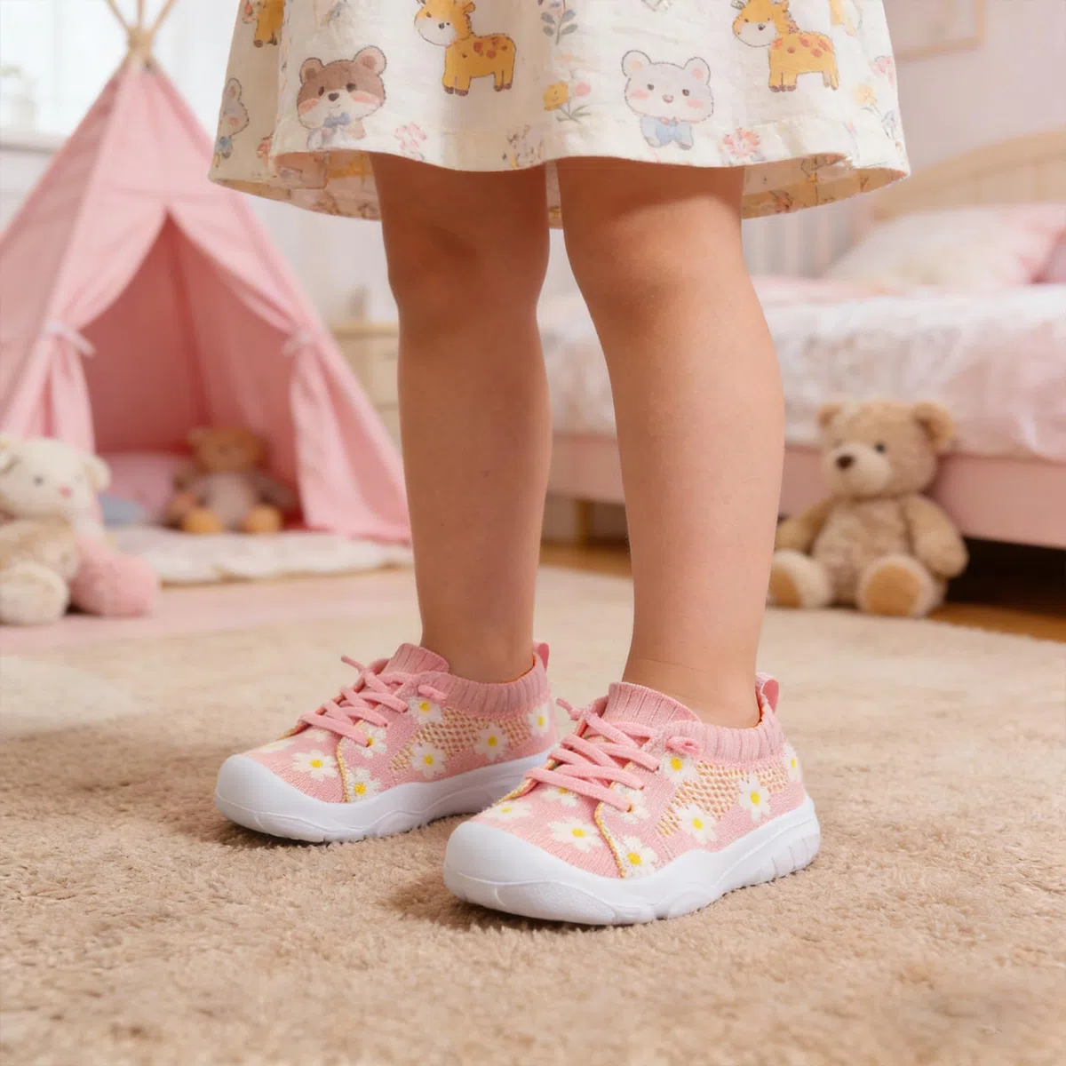 Scurtain Barfußschuhe Kinder Jungen Mädchen Kleinkind Walking Schuhe Leicht Minimalistische Sneaker Atmungsaktiv Freizeitschuhe mit Breite Zehenbox