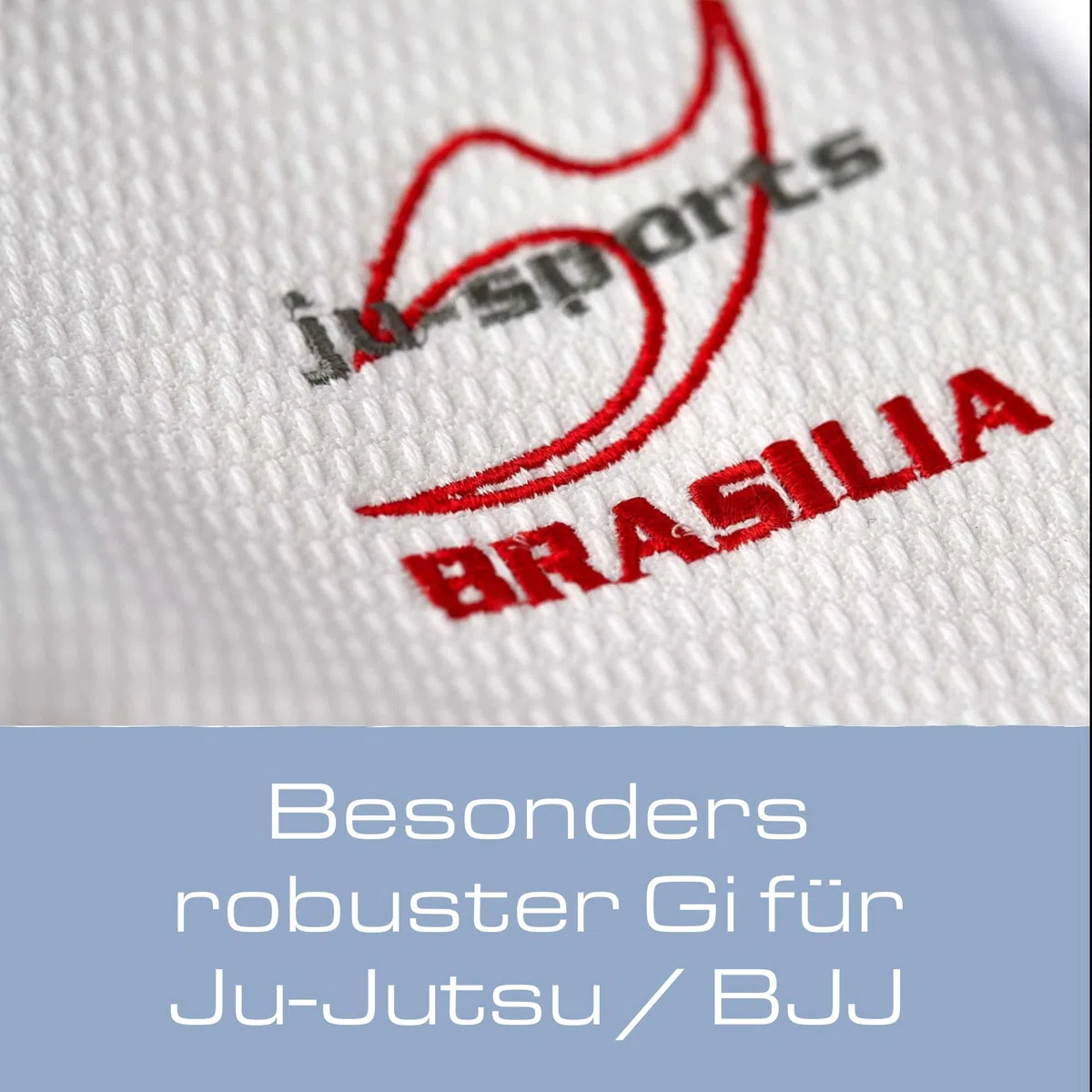 Ju-Sports Ju-Jutsu Anzug Brasilia Weiß I Moderner Jujutsu Anzug für Erwachsene I BJJ Gi Herren fürs Training I Doppelt verstärkter Brust- & Schulterbereich I 100% Baumwolle