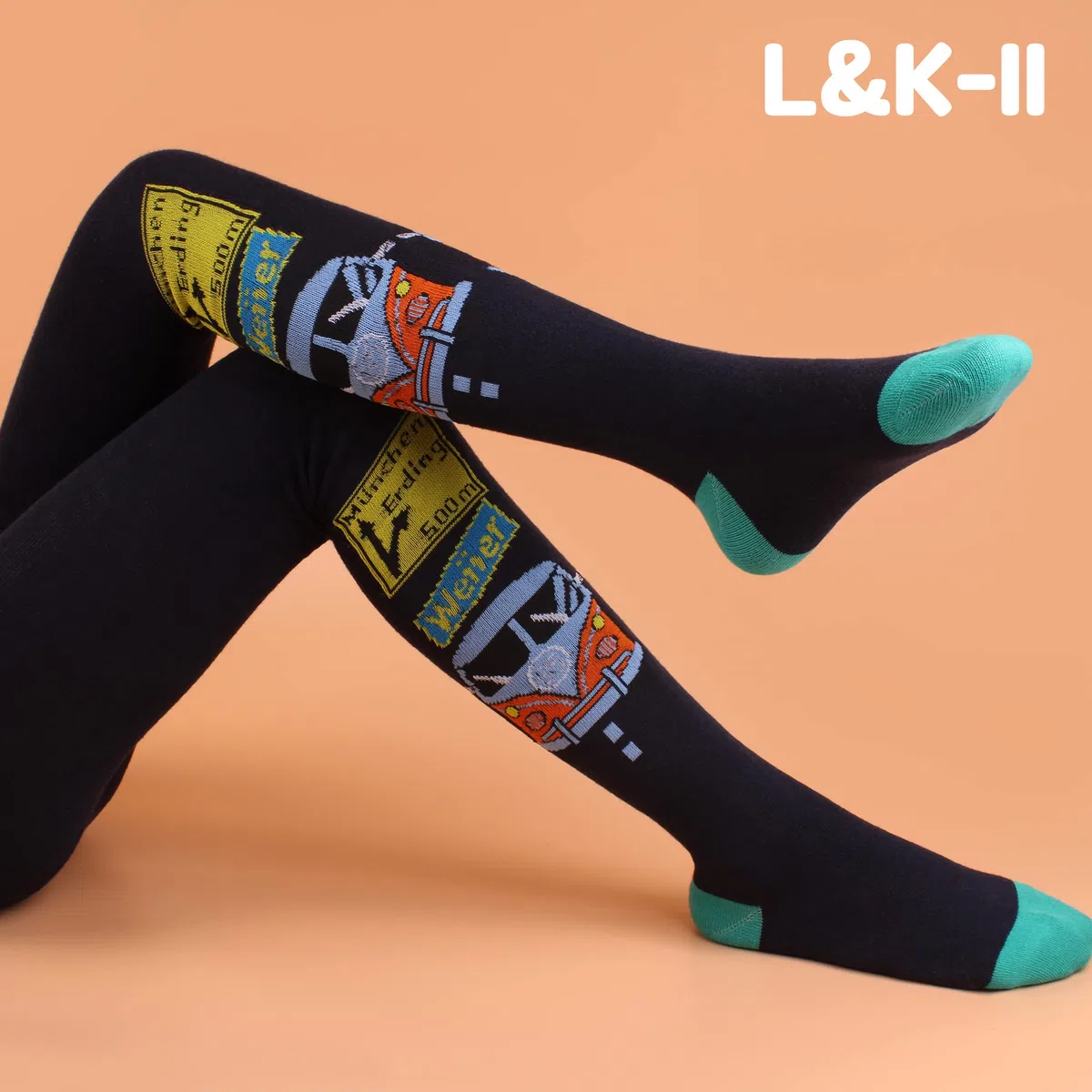 L&K-II 3er Kinder Baby Jungen Strickstrumpfhose mit verschiedenen Mustern mehrfarbig 27253AB