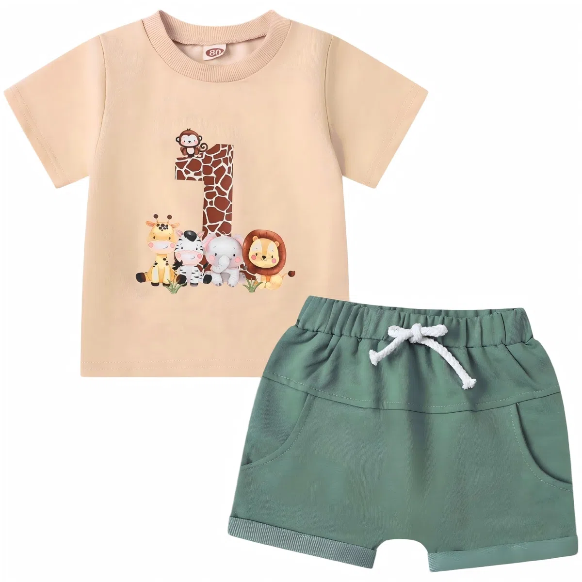 1. Geburtstag Junge Babykleidung Geschenk 1 Jahr Junge Kleidung Geschenke zum 1 Geburtstag Jungen Baby Outfit Sweatshirt + Hose Bekleidungssets für Baby-jungen
