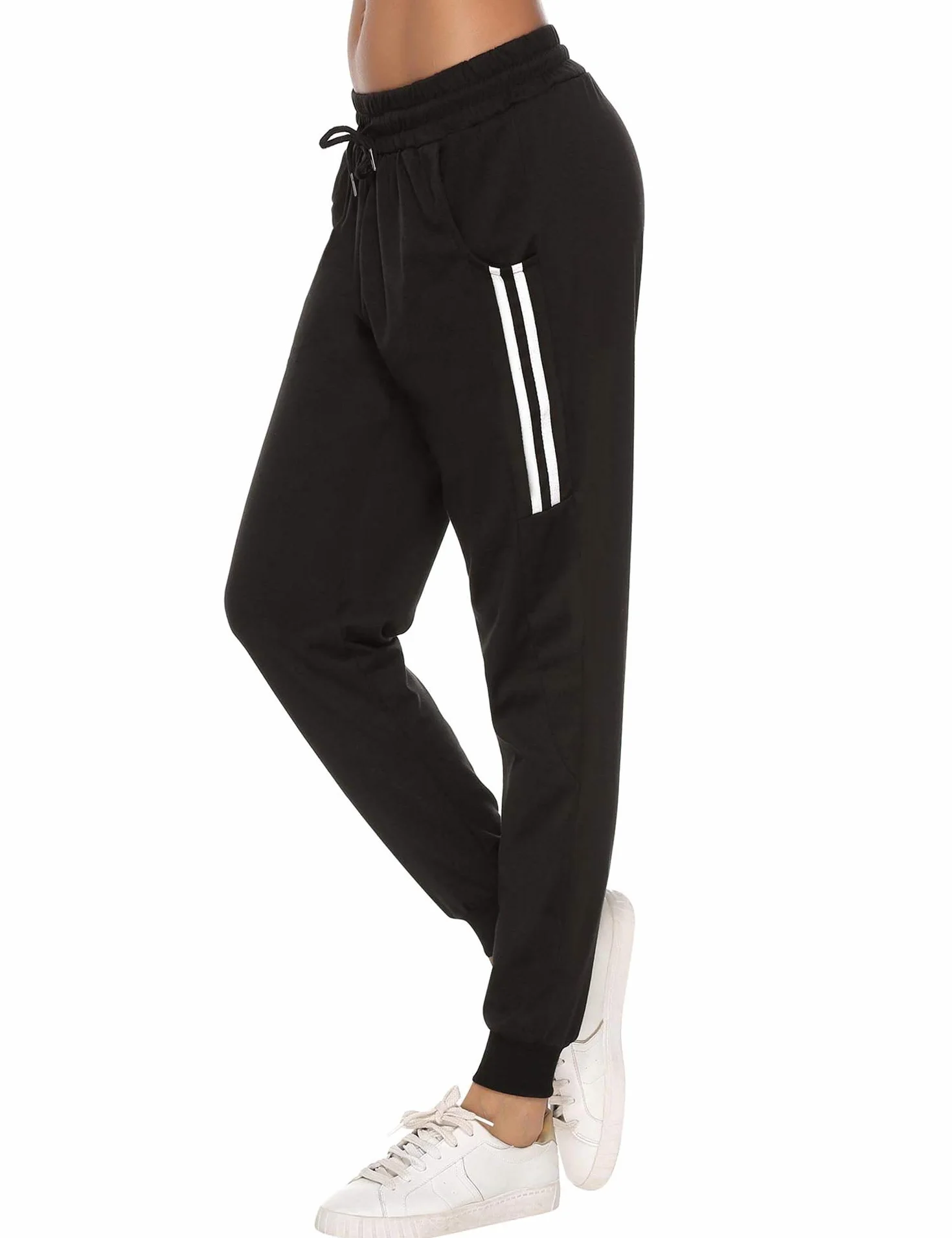 Sykooria Damen Jogginghose Sporthose Lang Yoga Hosen Freizeithose Laufhosen Baumwolle High Waist Trainingshose für Frauen