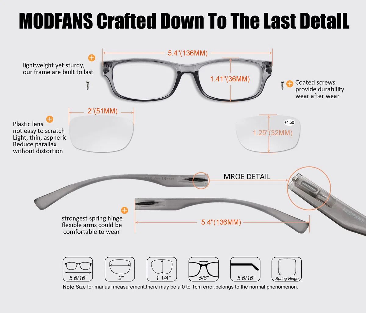 MODFANS 3 Pack Lesebrille Herren/Damen,Gute Brillen,Hochwertig,Rechteckig,Komfortabel,Super Lesehilfe,fur Manner und Frauen