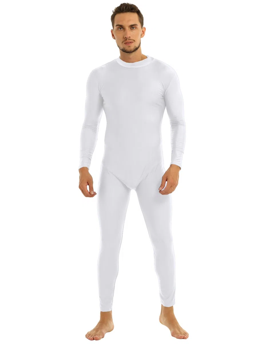 iiniim Herren Body Overall Catsuit Langarm Einteiler Ganzkörperanzug Jumpsuit Männer Unterhemd Unterwäsche M-XXL