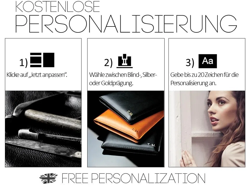 DELMON VARONE - Personalisierbares Visitenkartenetui aus Premium Vintage Anilin Leder braun, Elegante Echtleder Visitenkarten Etuis mit 2 flachen Steckfächern, Slim Kartenetui für Damen & Herren