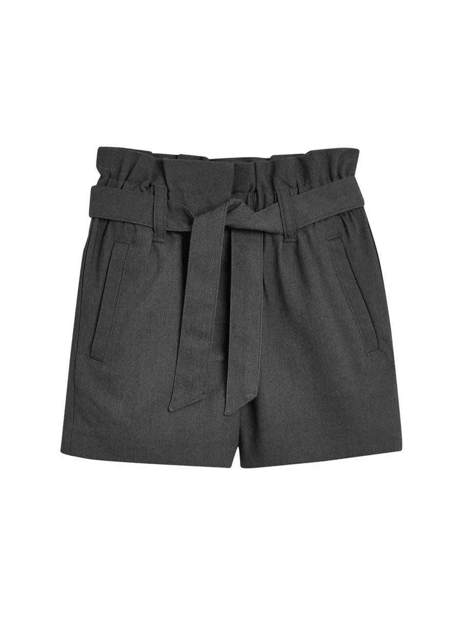 NEXT Mädchen Standard Schul-Shorts mit Paperbag-Taille