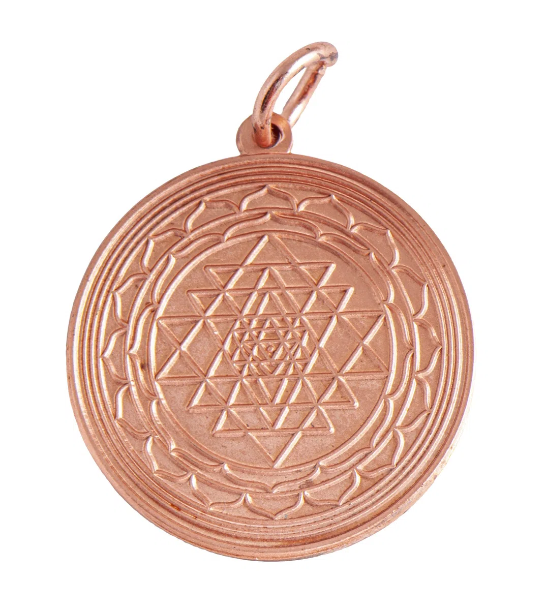 Anhänger Shri Yantra aus Kupfer, ca. 30 mm