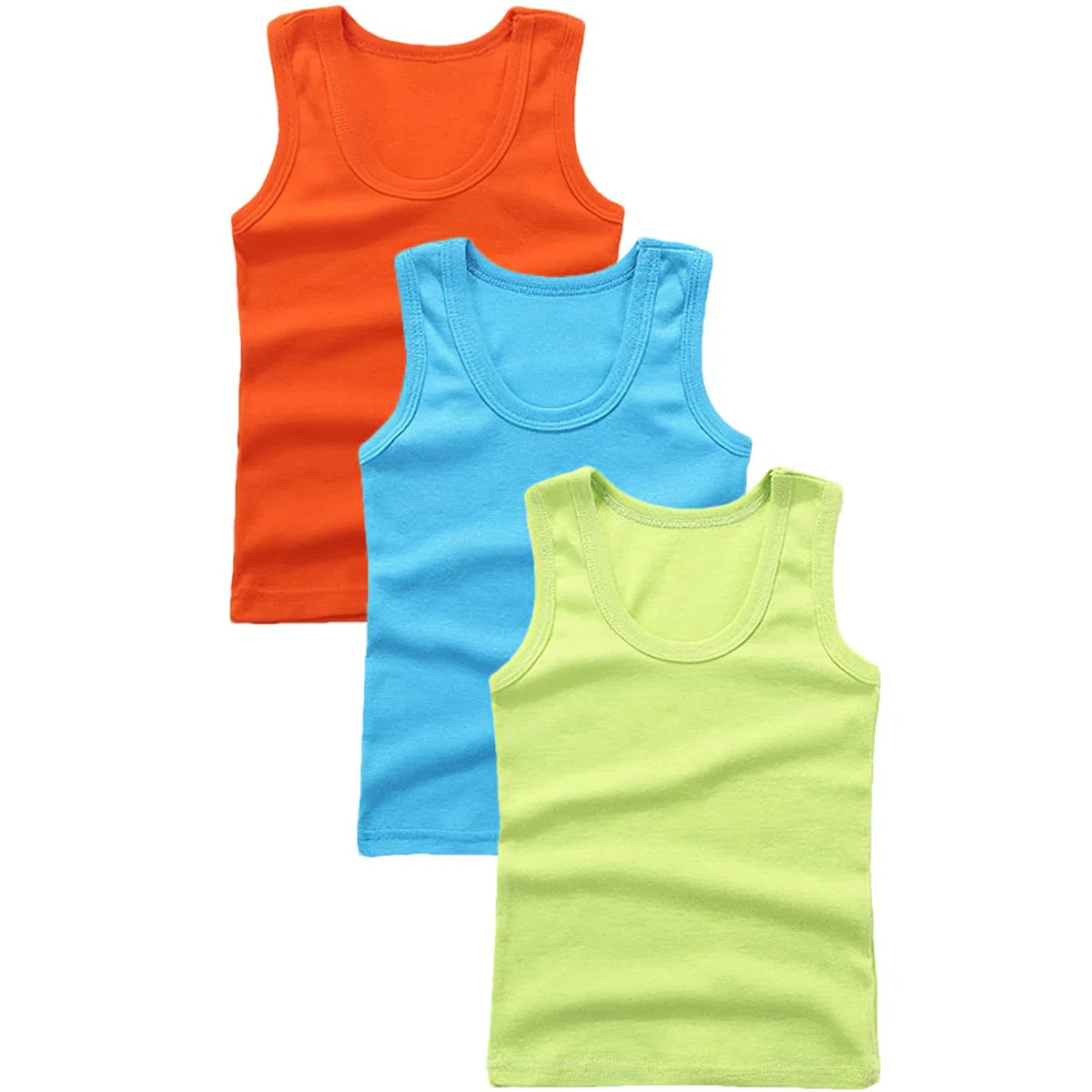 amropi Kinder Mädchen 3 Stück Unterhemden Ärmelloses Tank Top Jungen Sommer Weste 1-9 Jahre