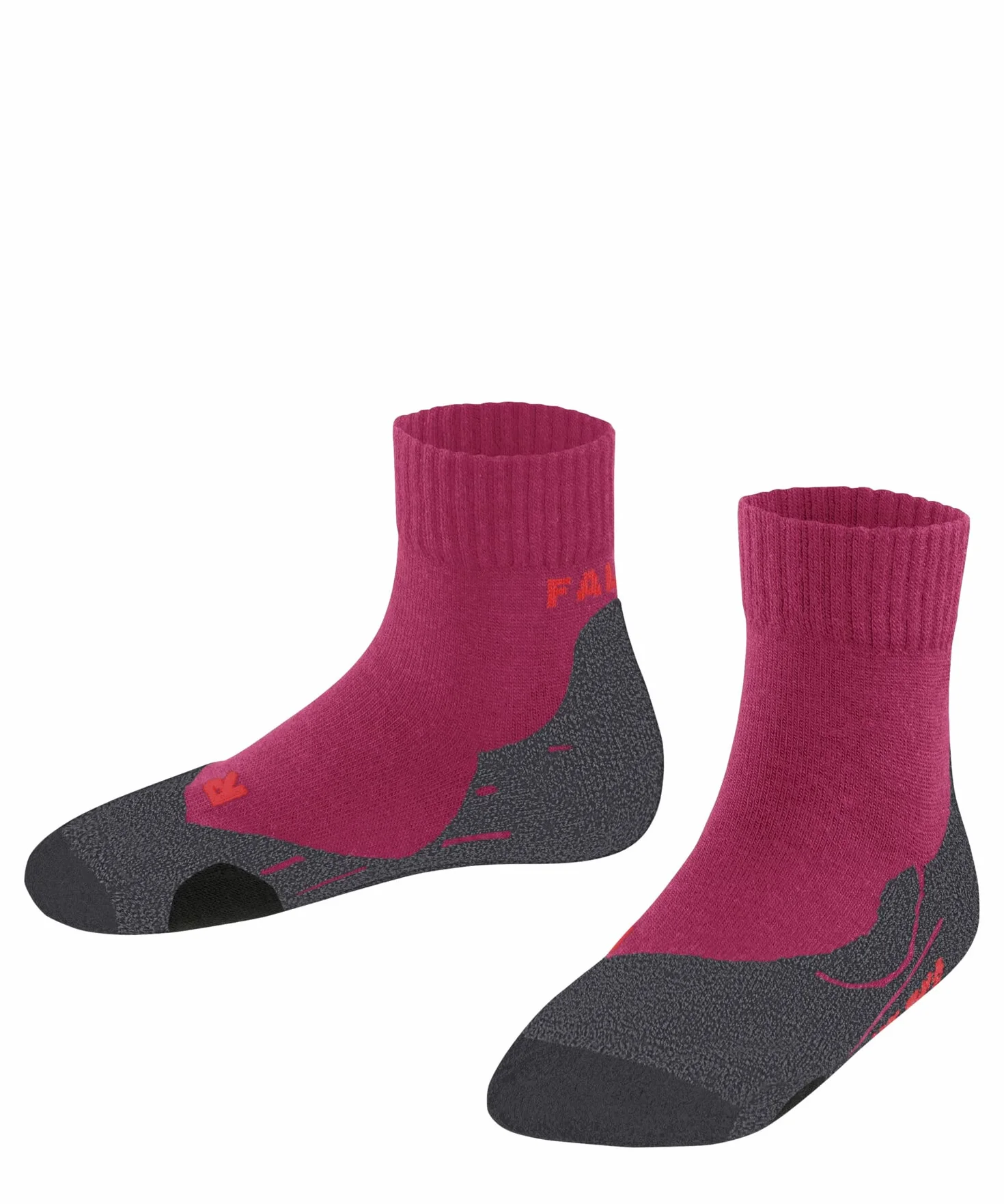 FALKE Unisex Kinder TK2 Short Wandersocken atmungsaktive schnelltrocknende klimaregulierende geruchshemmende Wolle Funktionsmaterial mittelstarke Polsterung kurz antiblasen Trekkingsocken 1 Paar