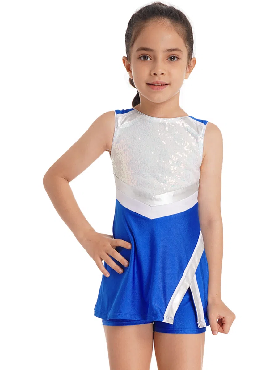 MSemis Mädchen Tennis Kleider mit Shorts Zweiteiler Sportanzug Trainingsanzug Kinder Training Fitness Bekleidung Set Sommer Outfits