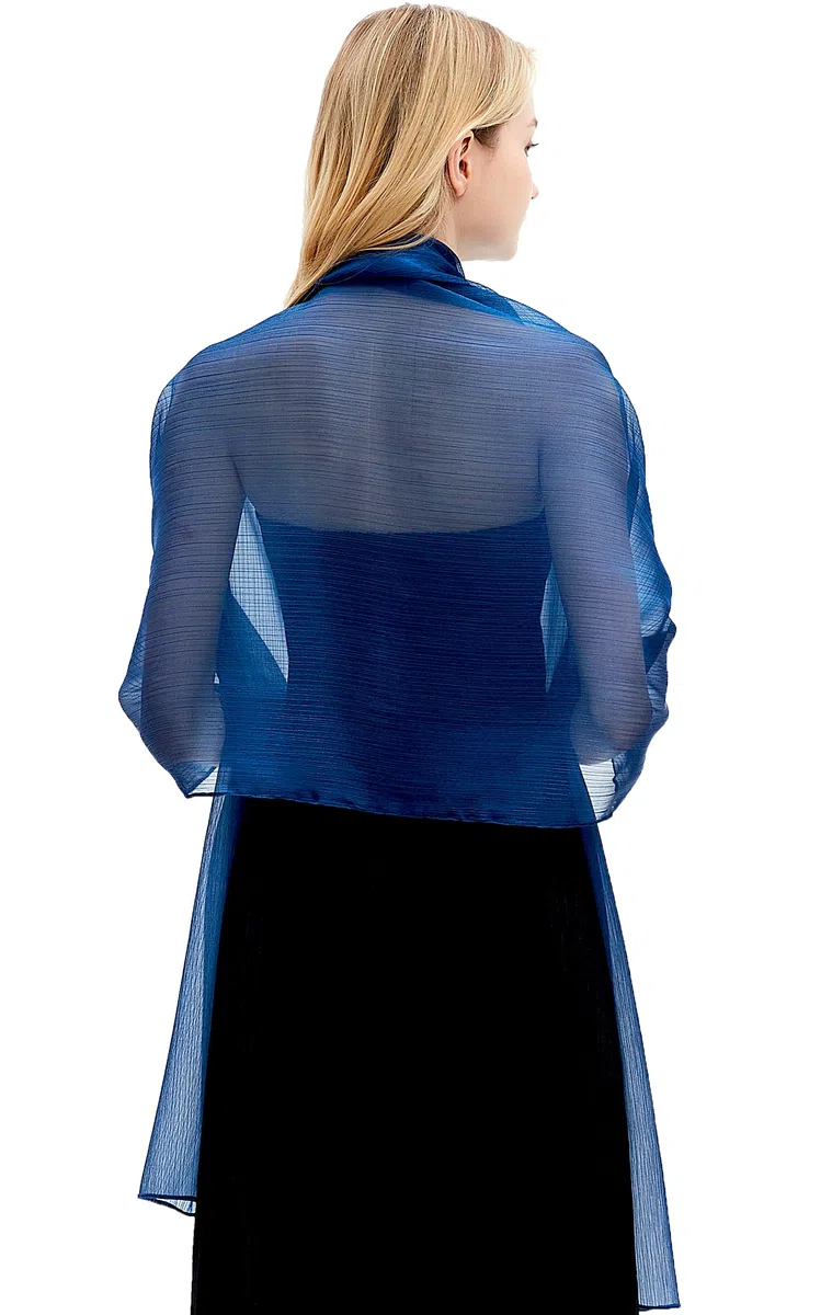 Damen Schals und Wraps für Abendkleider Leichte Sheer Crepe Tücher Shimmer Hochzeit Party Stole