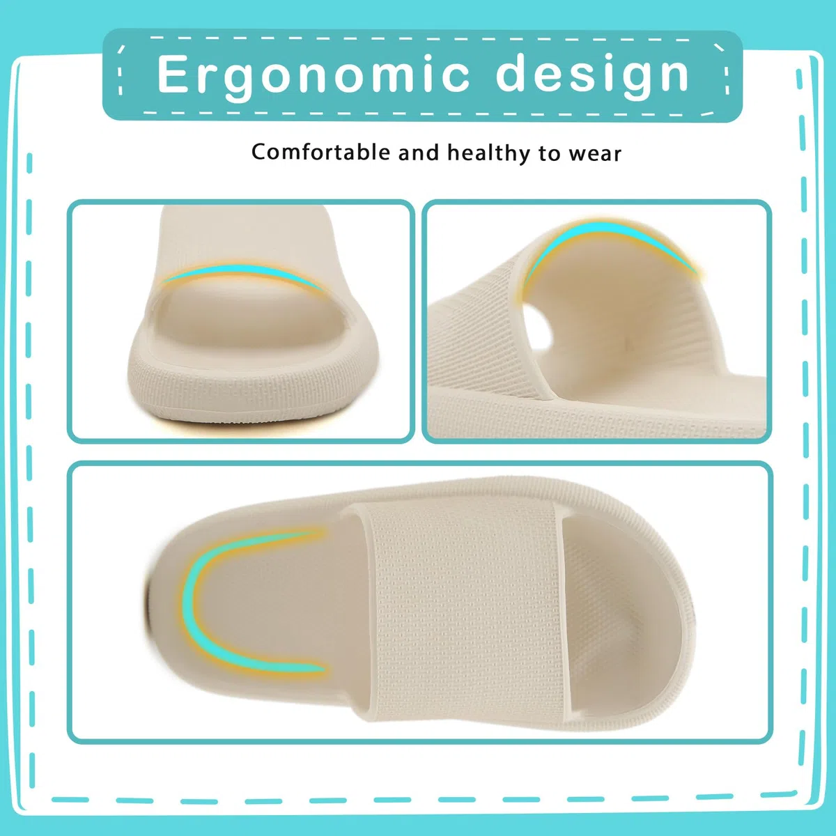 Cozislides Kinder-Badeschuhe | rutschfest & schnelltrocknend | 3,5 cm Eva-Sohle | Sommer, Strand, Badezimmer, Pool