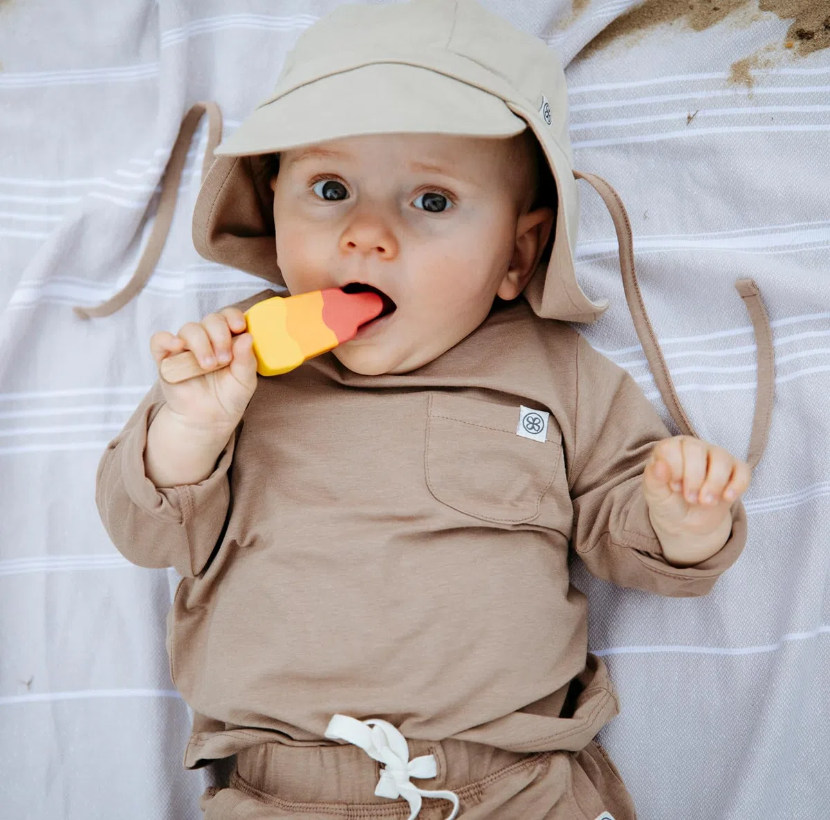 Cloby Langarm-Shirt T-Shirt Long Sleeve mit UV-Schutz (UPF 50+) Baby (Gr. 6-12 Monate) - Peanut Brown braun