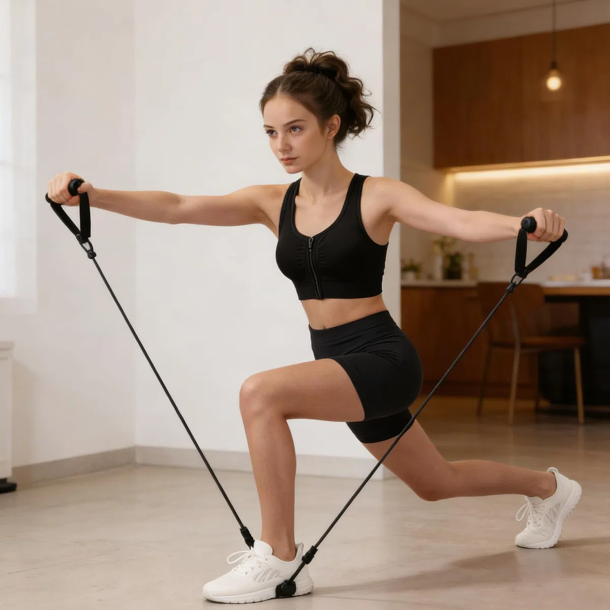 Damen Sport-BH mittlerer Halt Vorderverschluss mit Ringerrücken herausnehmbaren Polstern und Doppelhaken für Yoga Lauf Joggen Reiten und Fitness