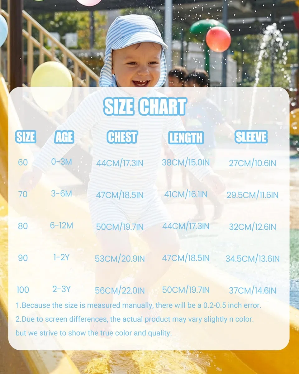 UV Kleidung Baby Badeanzug mit Hut Gr 62-98, Langarm UV Schutzkleidung Schwimmanzug Neugeborene Mädchen Junge, Kleinkind Einteiliger UV Badebekleidung Shirt