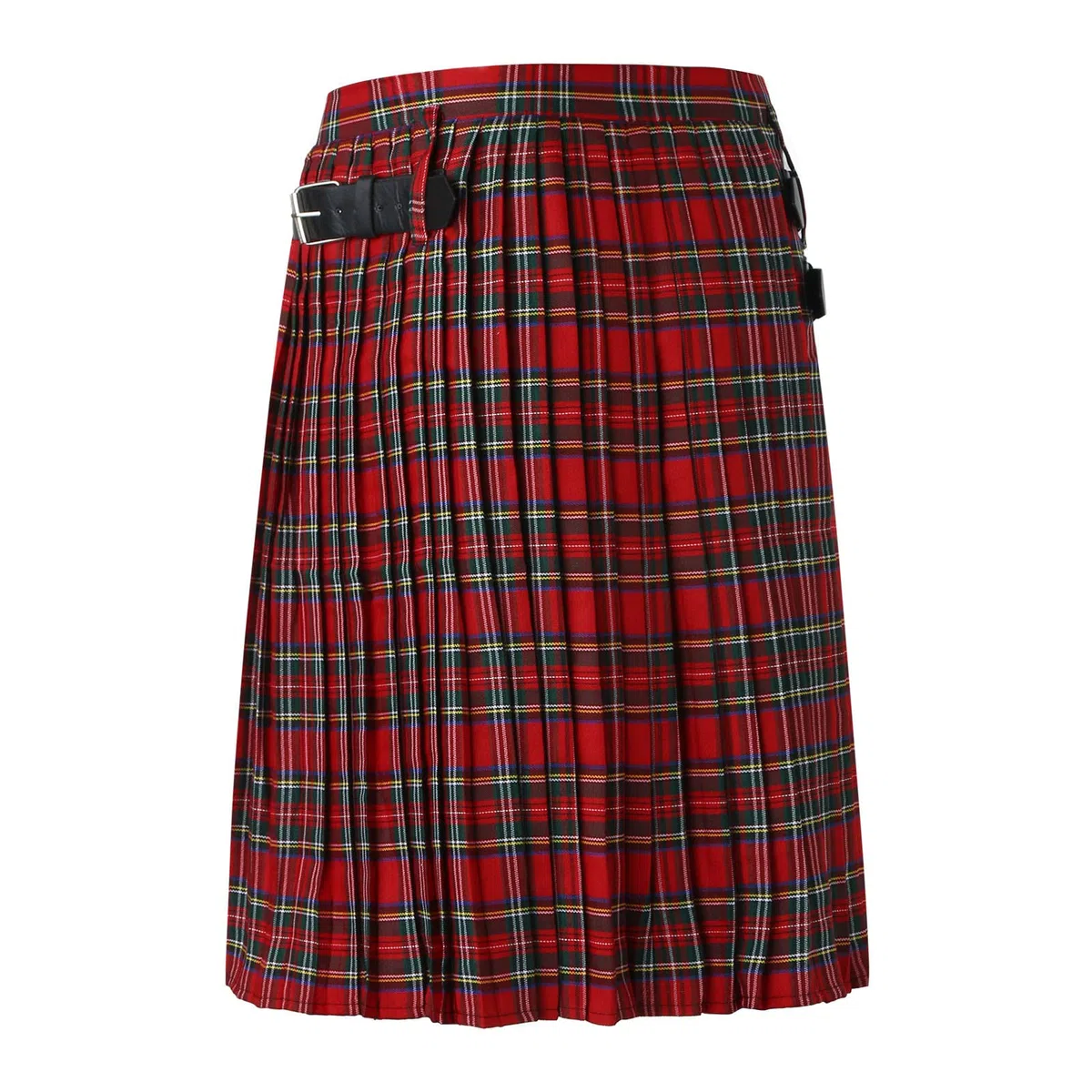 Kilt Herren Tartan Männer Traditioneller Kilt mit Tasche Schottischer Rock Utility Männlich Klassischer Retro Mittelalterliche Schottland Faltenröcke Spleiß Schottischer Kilt