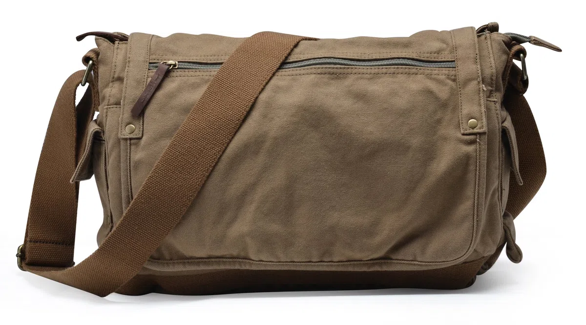 Gootium Canvas Shoulder Bag Vintage Cross Body Messenger Bag Mens Satchel 15.6