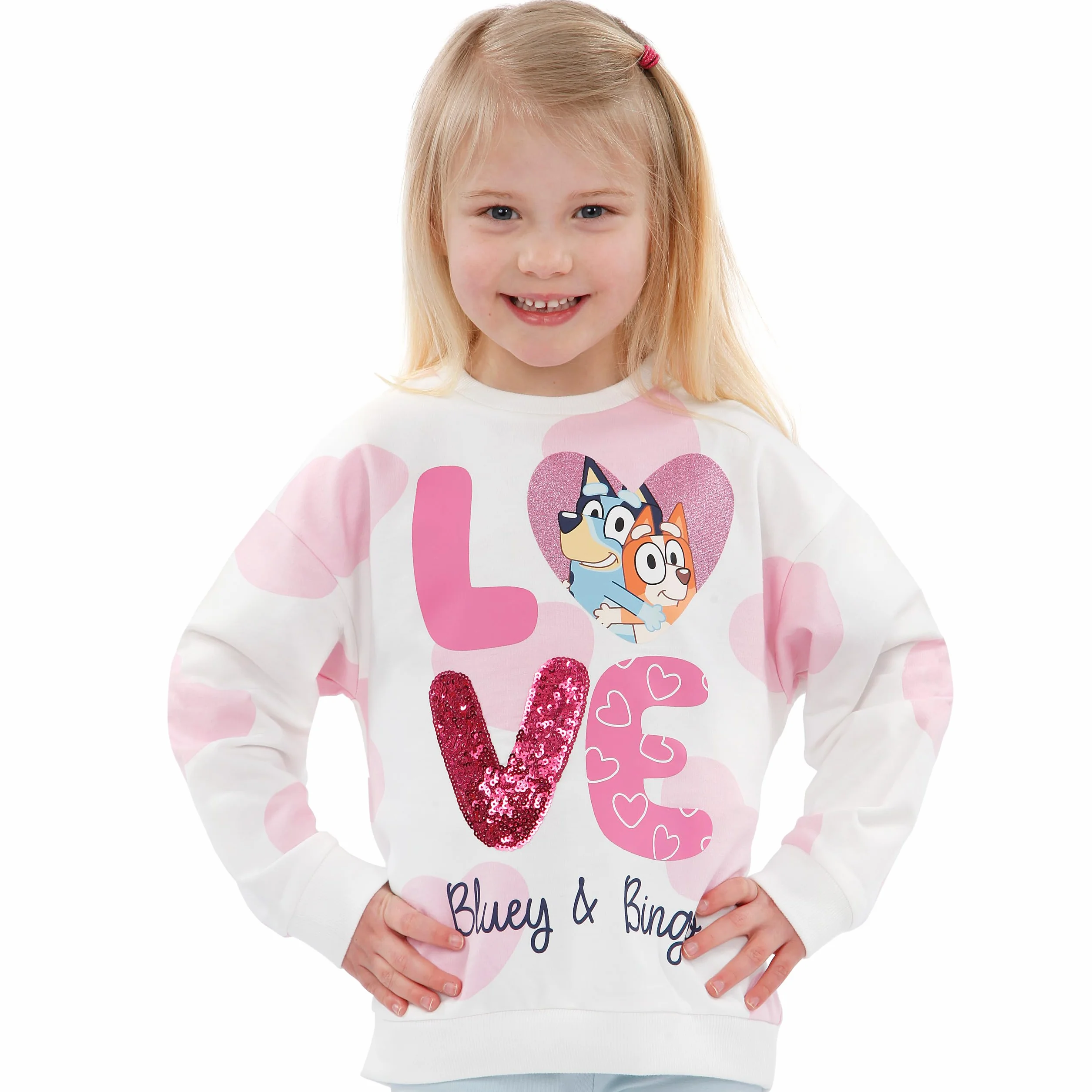 BlueY Pullover Mädchen | Bingo Kinder Pullover Mädchen | Baumwolle Sweatshirt Kinder