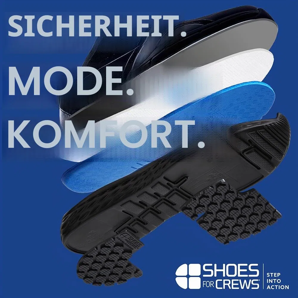 Shoes for Crews Damen-Arbeits-Sneaker mit rutschhemmender Sohle – Bequem, atmungsaktiv, wasserabweisend, ideal für Gastronomie Küchen, für Kellner und Koch, Einzelhandel und mehr – Revolution II