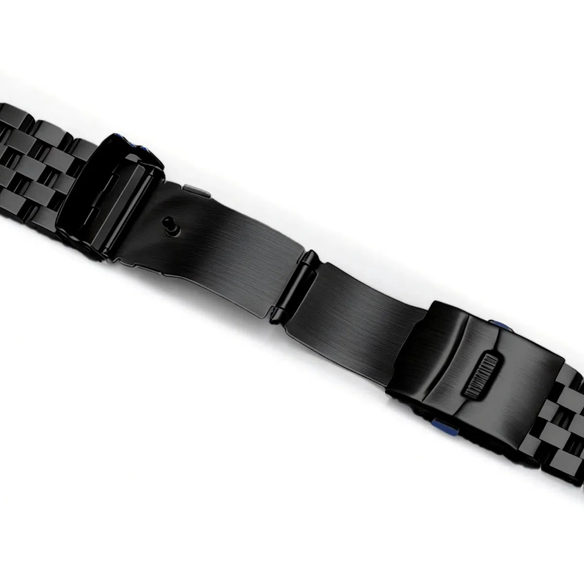 Kai Tian 18mm 20mm 22mm 24mm 26mm gebürstetes Finish Herrenuhrband Edelstahlarmband Silber Blakc Blau Uhrenarmbänder Ersatz Faltschließe Metall Uhrenarmbänder für Männer Frauen
