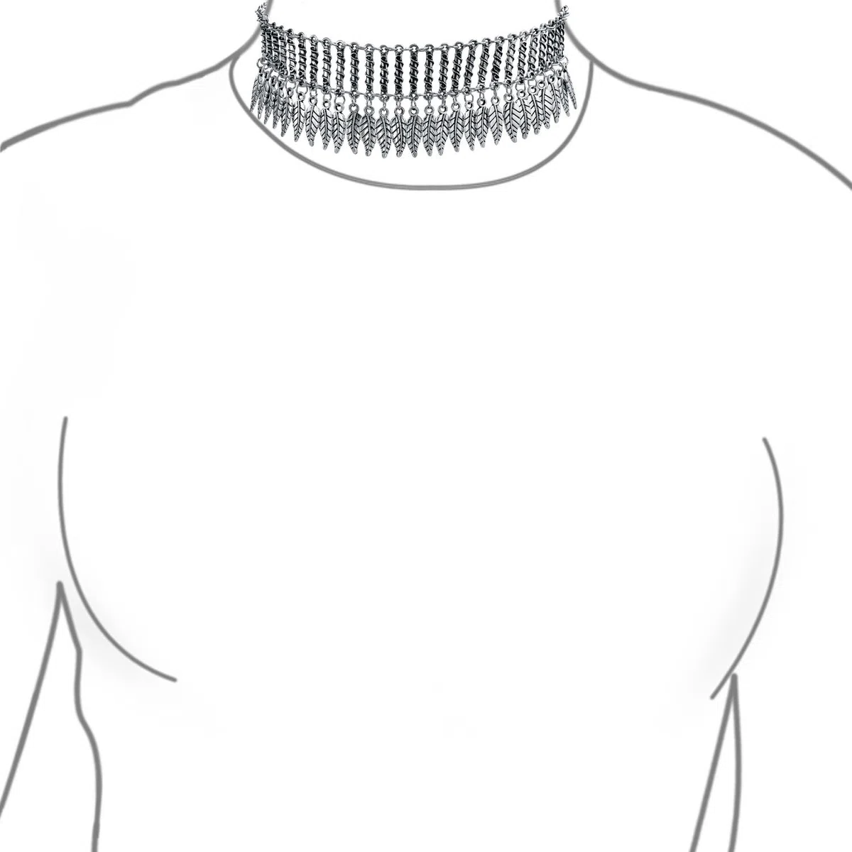 Bling Jewelry Native American Style böhmischen Boho baumelnden Münzen Feder breite Choker Halskette Western-Schmuck für Frauen oxidiert versilbert