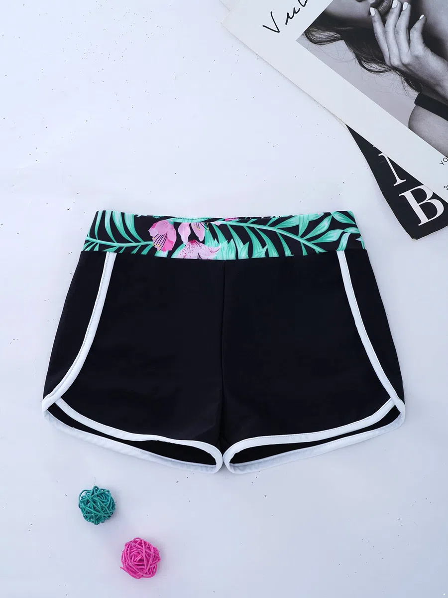 Oyolan Mädchen Badeshorts Sommer Kurze Badehose Schwimmshorts Strand Shorts Boardshorts Slim Fit Beachwear 3-16 Jahre
