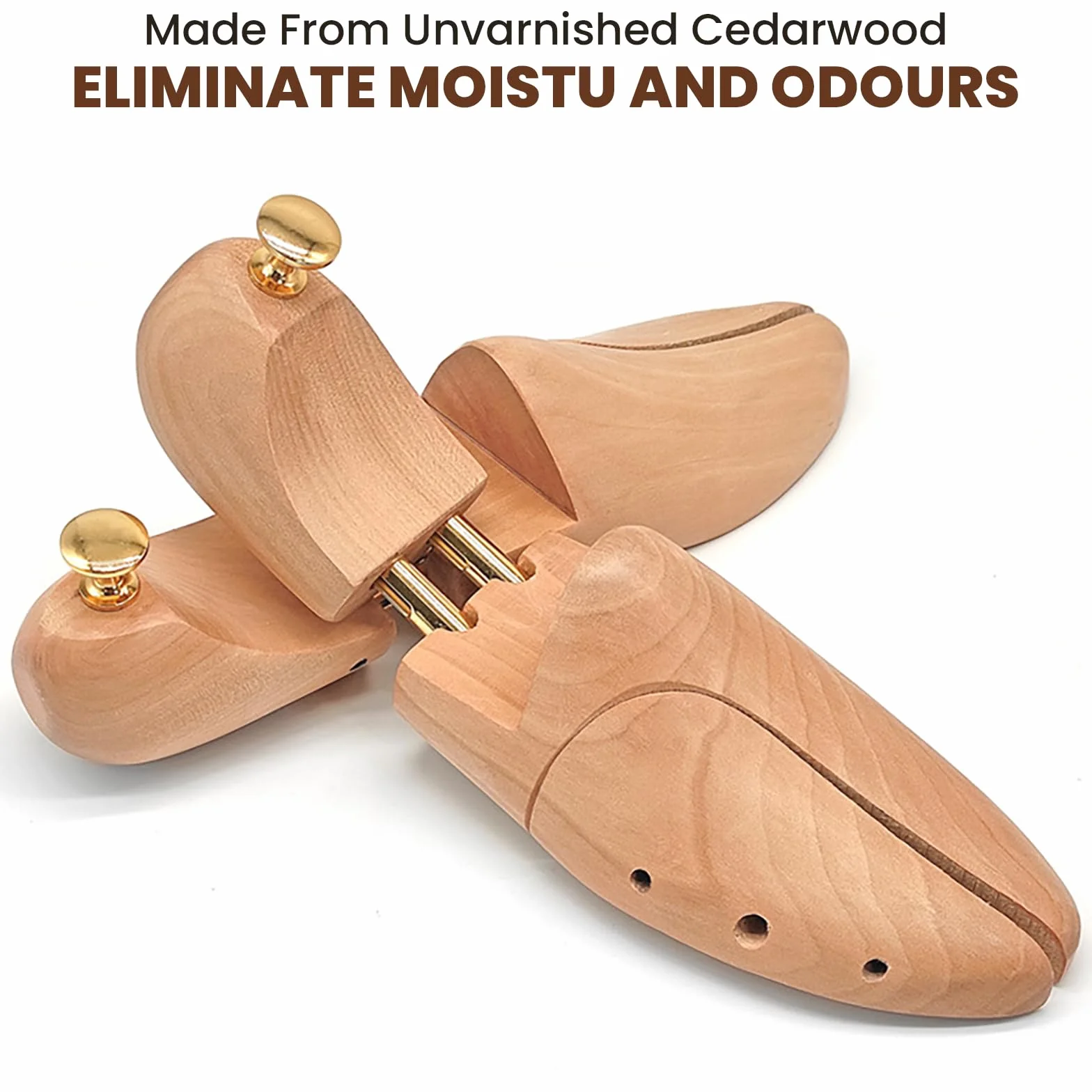 Zorplex Schuhspanner aus Kiefernholz für Herren & Damen – Premium Holz-Schuhformer und Schuhdehner – Längere Haltbarkeit & Formstabilität Ihrer Schuhe – Elegantes Design