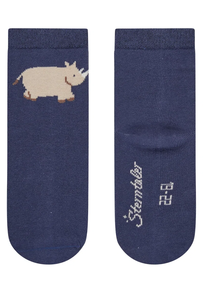 Sterntaler Socken 6er Pack Elefant – Baby- und Kinder-Socken im 6er Pack mit Umschlag, Innenfrottee, Elefant-, Blätter-, Rippen-, Palme- & Nashorn-Motiv
