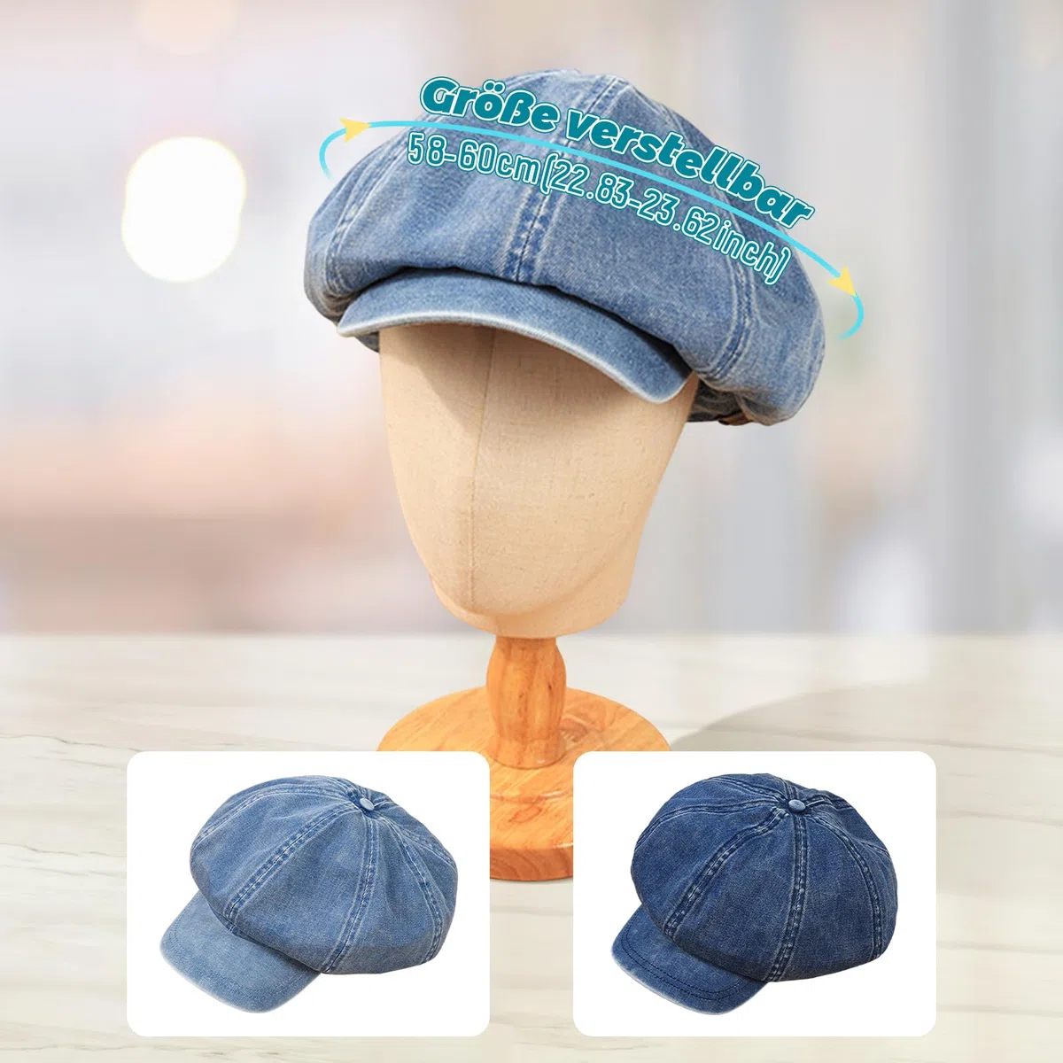 Perfeclan Damen Ballonmütze Schirmmütze Sommerhüte Kappe Barett Baskenmütze Newsboy Cap Vintage Maler Mütz Bakerboy Mütze Schiebermütze Cabbie-Mütze mit Schirm für Alle Jahreszeiten