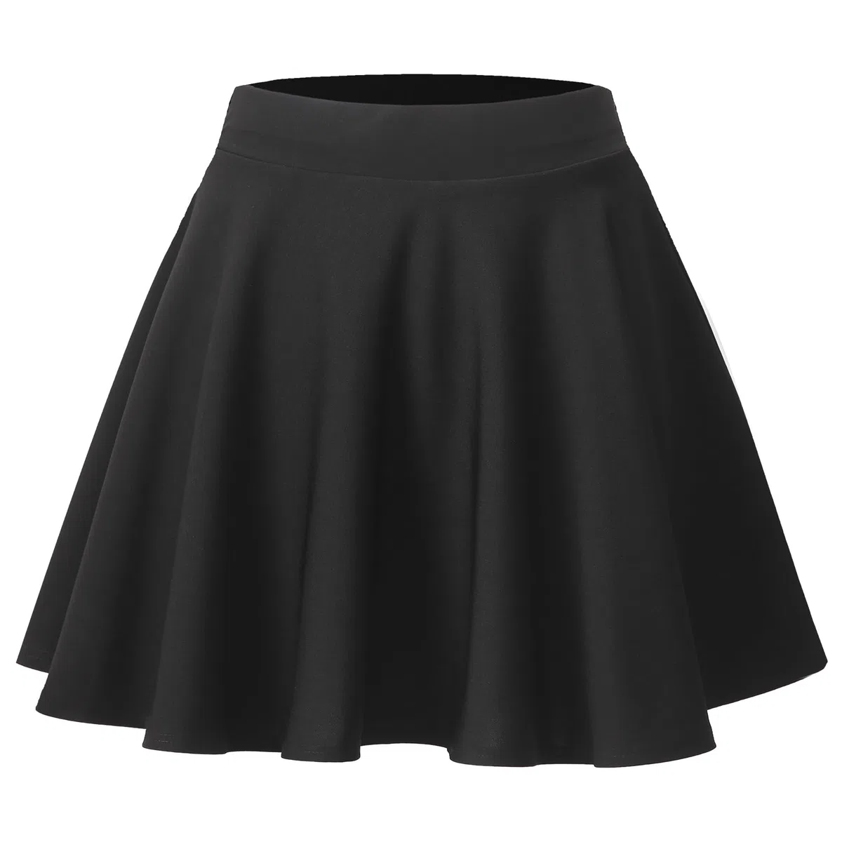 Hoerev Damen-Sportrock, dehnbarer ausgestellter Minirock mit Shorts, elastischer Bund mit Taschen