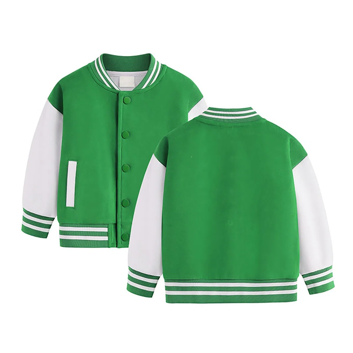 College Jacke Mädchen Junge Baseball Jacken mit Knopfleiste Langarm Warme Übergangsjacke Baumwoll Sportjacke Y2K Streifen Sweatjacke Basic Lässige Mantel