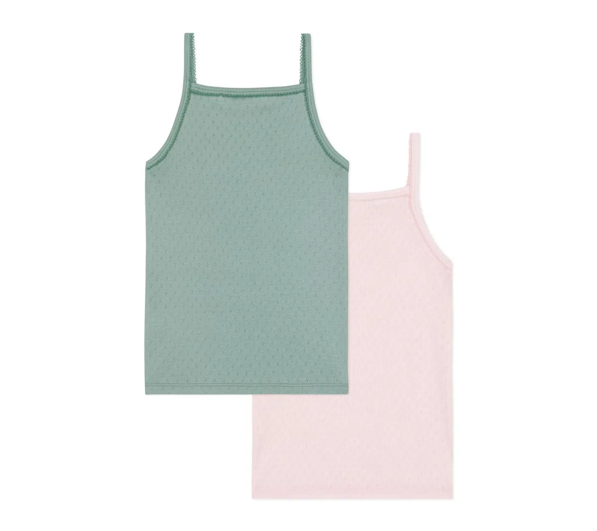 Petit Bateau Mädchen Hosenträgerhemden (2er Pack)