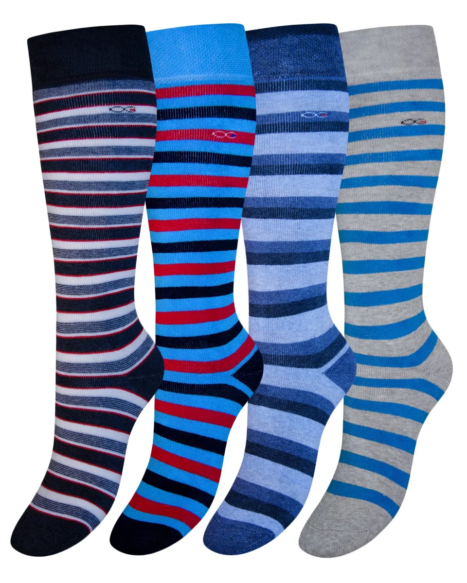 OCERA Kinder Thermo Kniestrümpfe, 4 Paar Winterstrümpfe für Mädchen und Jungen, mit Innenfrottee und Atmungsaktiver Baumwolole, für Skifahren, Snowboarden und Wandern